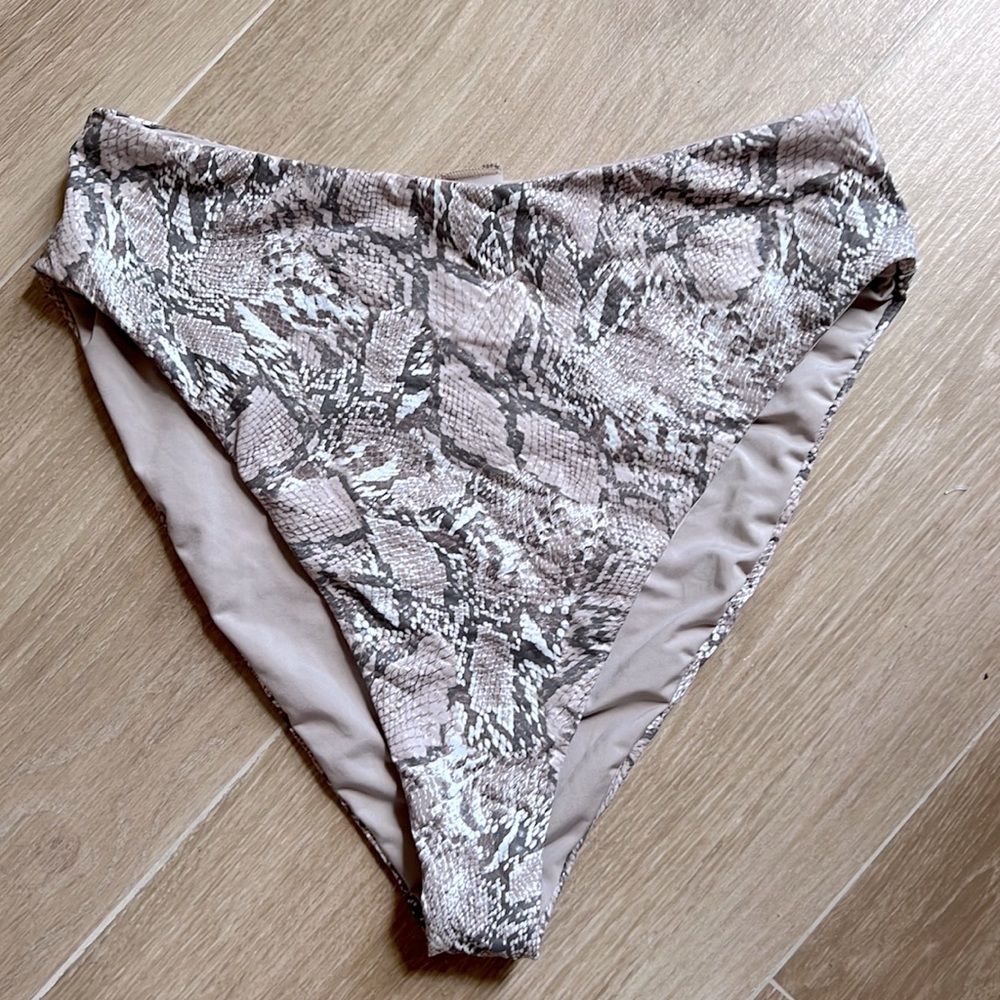 Good American High Waist Bikini Bottom Sand Snake Size 1